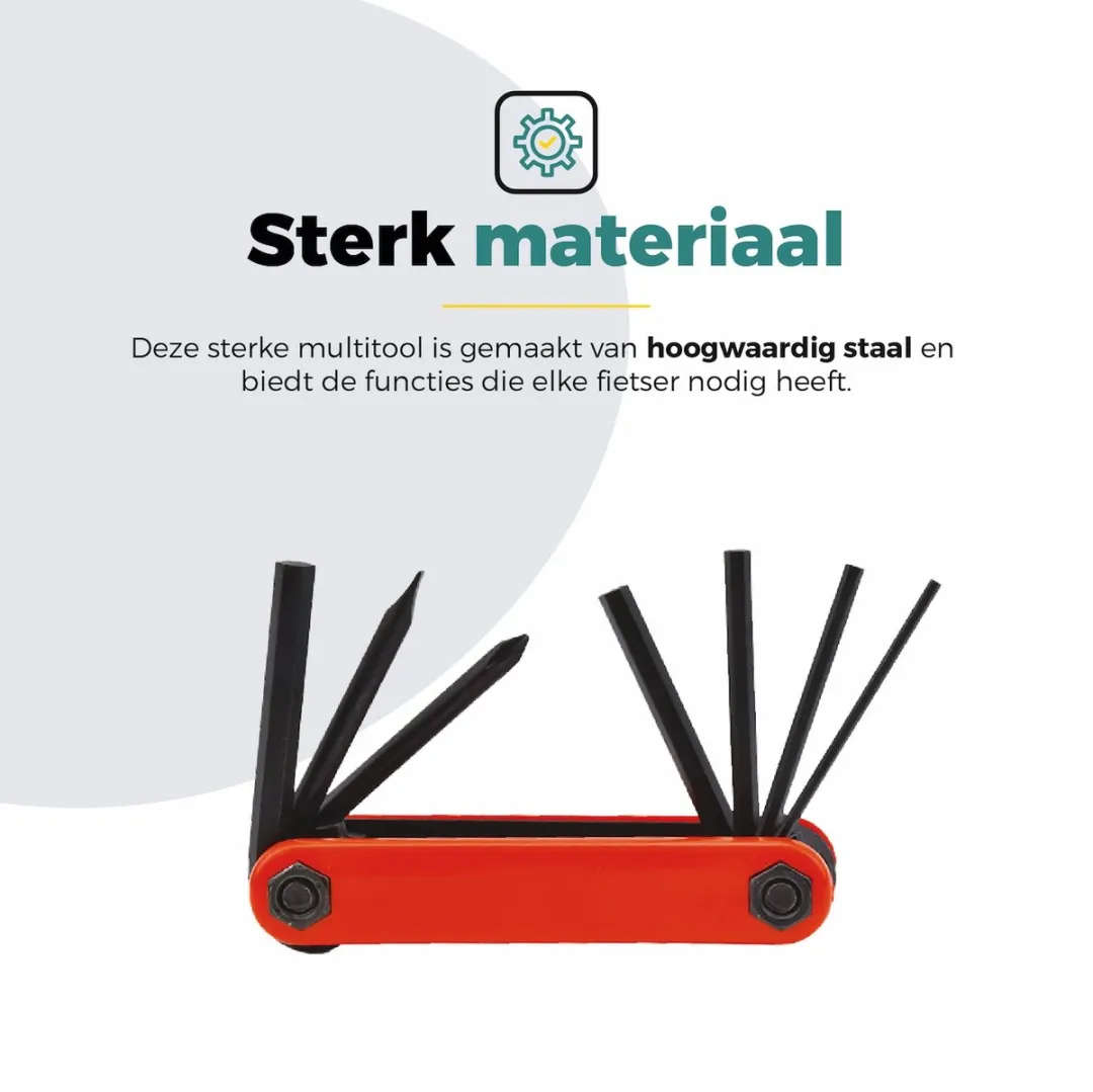 Voltano Multitool Fiets 7-in-1 - Zwart