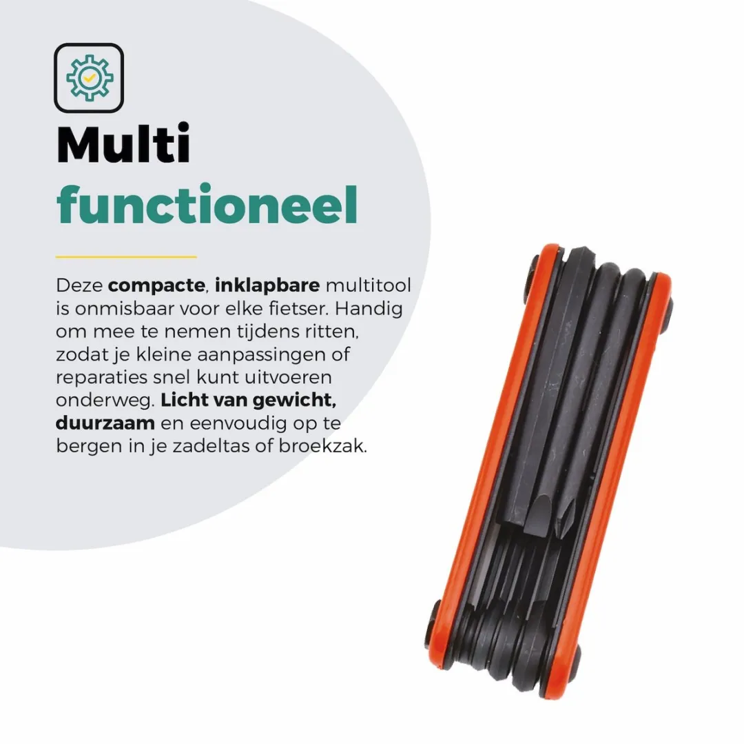 Voltano Multitool Fiets 7-in-1 - Zwart