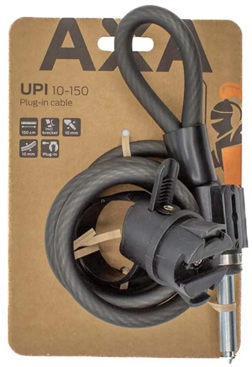 AXA UPI 150/10 Insteekkabel 150cm - Zwart