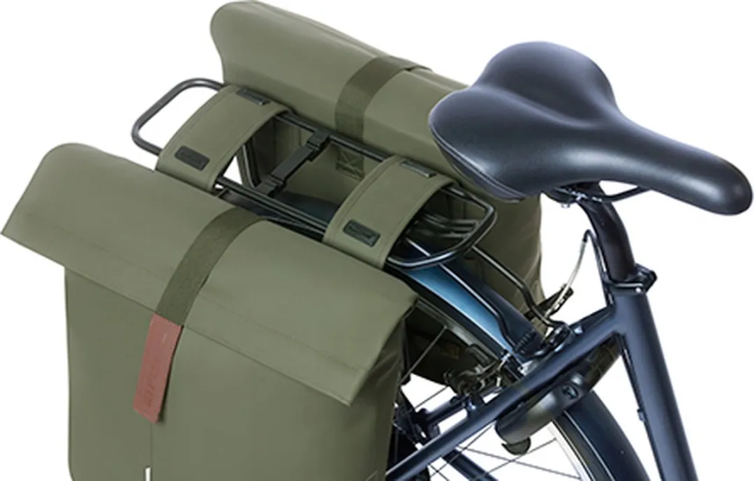 Basil City Dubbele Fietstas 32L - Moss Green