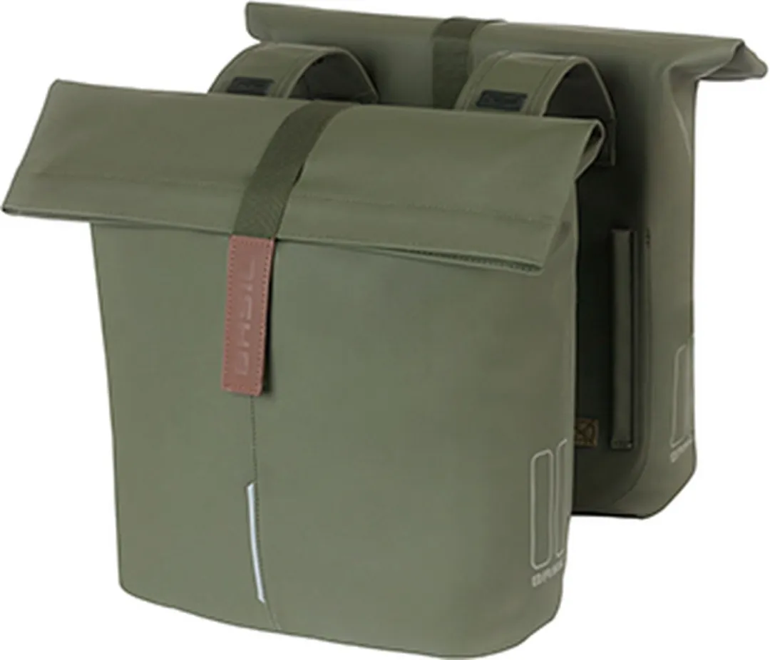Basil City Dubbele Fietstas 32L - Moss Green