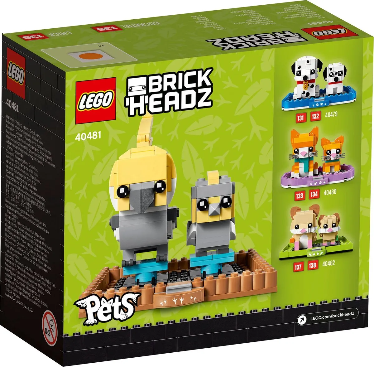 LEGO BrickHeadz Valkparkiet 40481 - 219 Stukken - Grijs/Geel - afbeelding 6 van 6