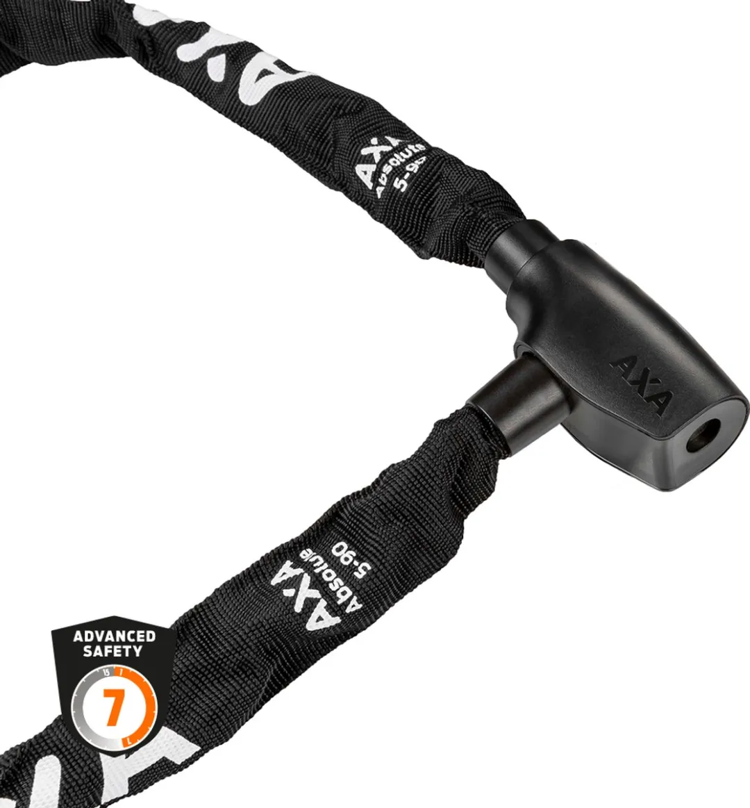 AXA Absolute 5-90 Kettingslot 90cm - Zwart