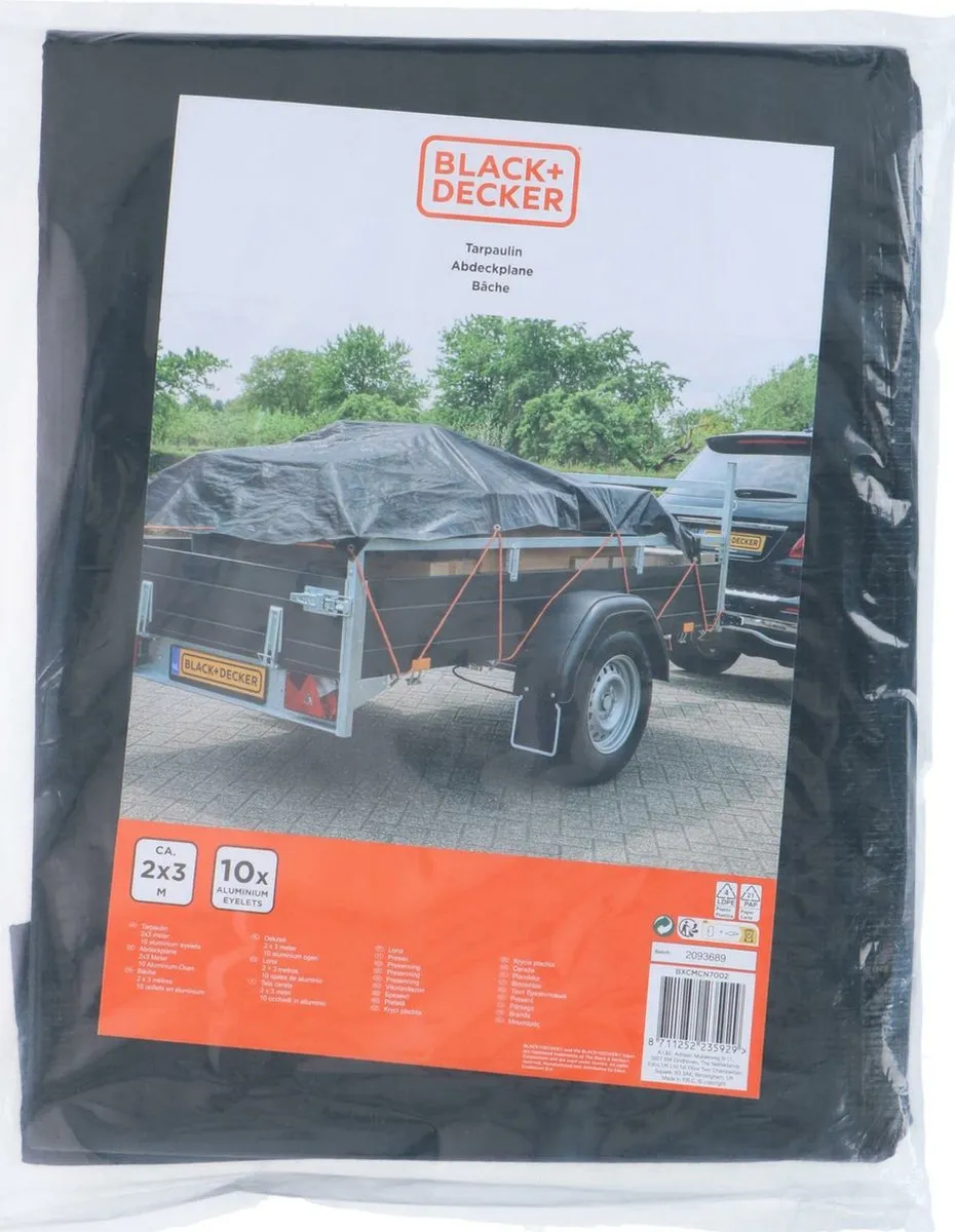 BLACK+DECKER Dekzeil 2x3m - Waterdicht