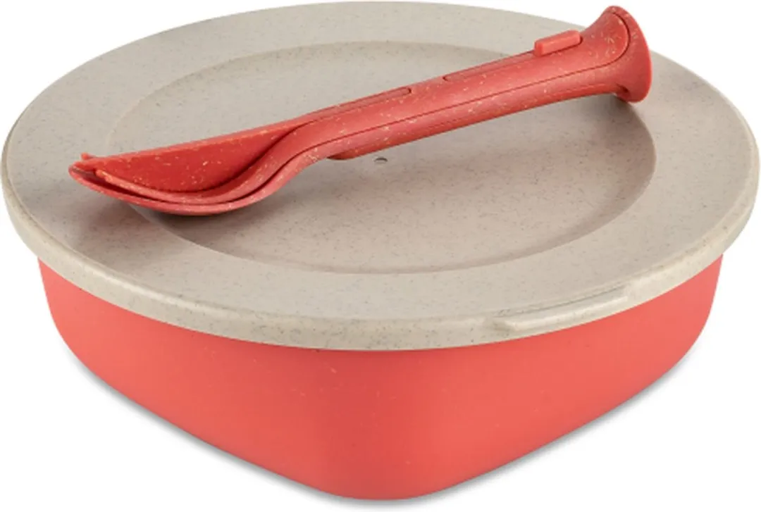 Bio Circulair Schaal met Deksel en Bestekset 1,3 liter - Coral