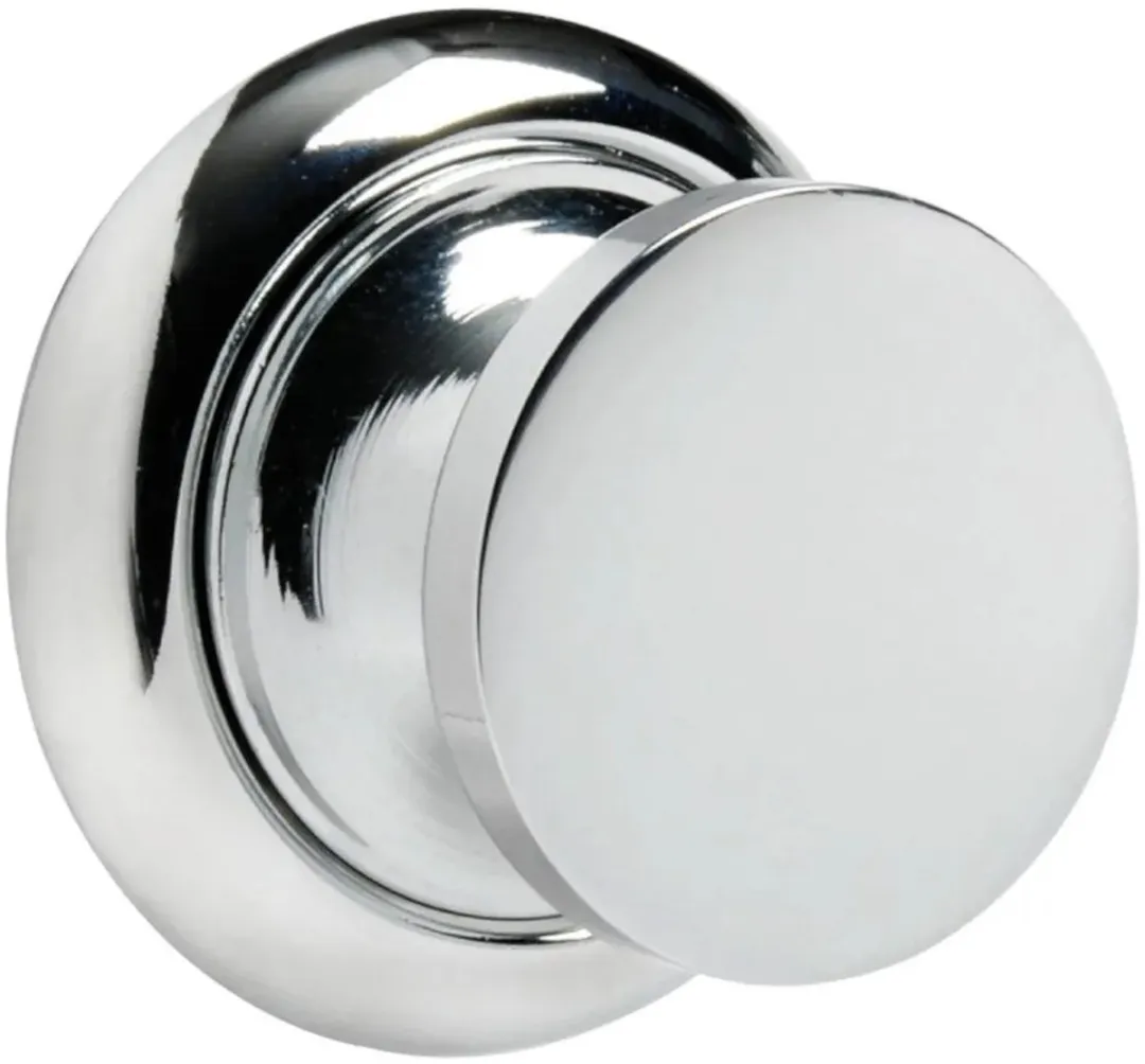 Kunststof - verchroomde knop en ring voor pushlock - Drukknop