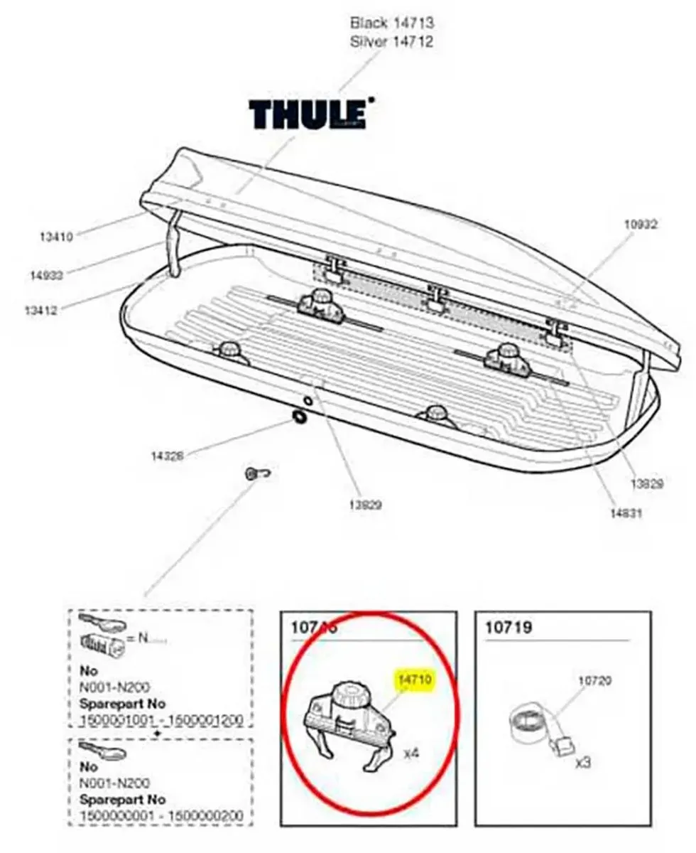 Thule Touring Fastclick Reserveonderdeel
