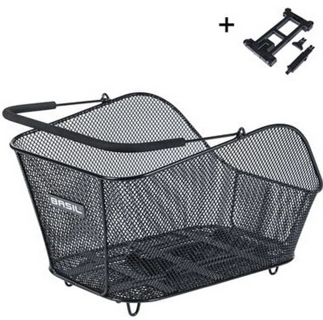 Basil Icon M MIK Fietsmand Achter - Staal - Medium