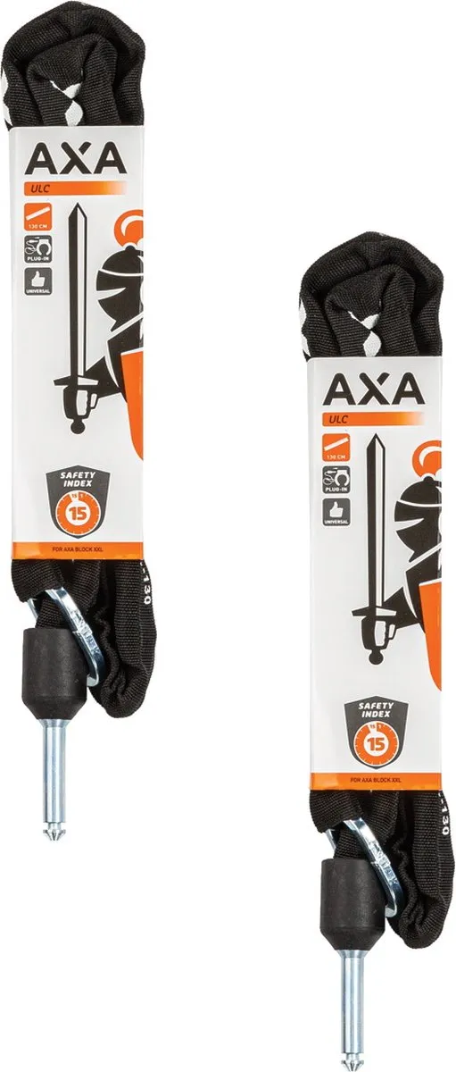 Axa ULC 130 Insteekketting - 2 Stuks - Zwart