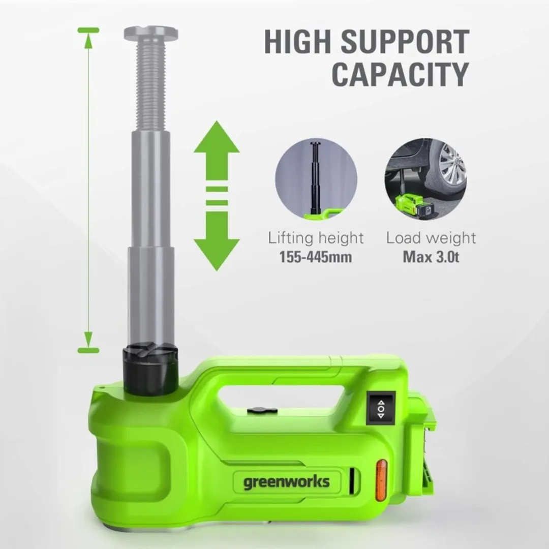 Greenworks G24Jack 24V Accu Jack - 3kg - Groen