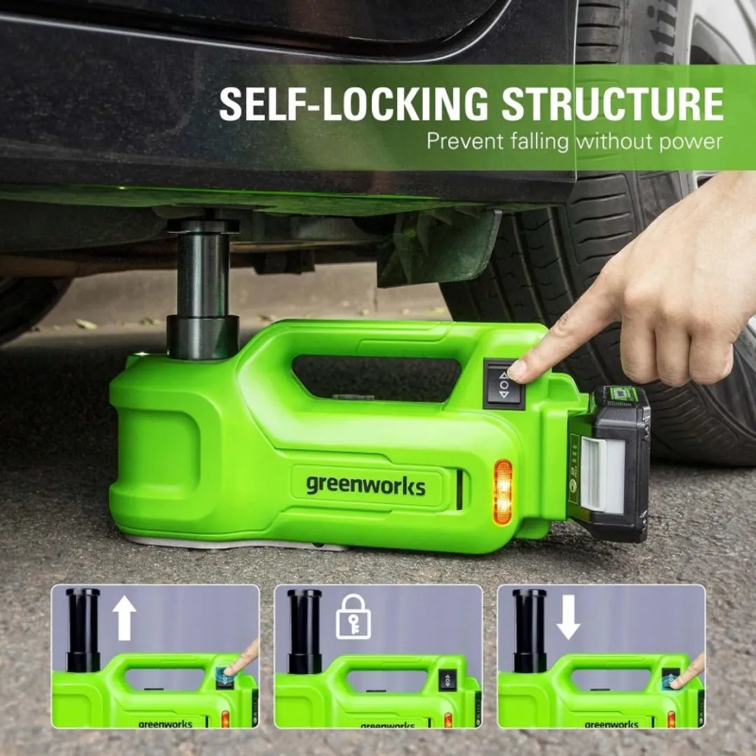 Greenworks G24Jack 24V Accu Jack - 3kg - Groen