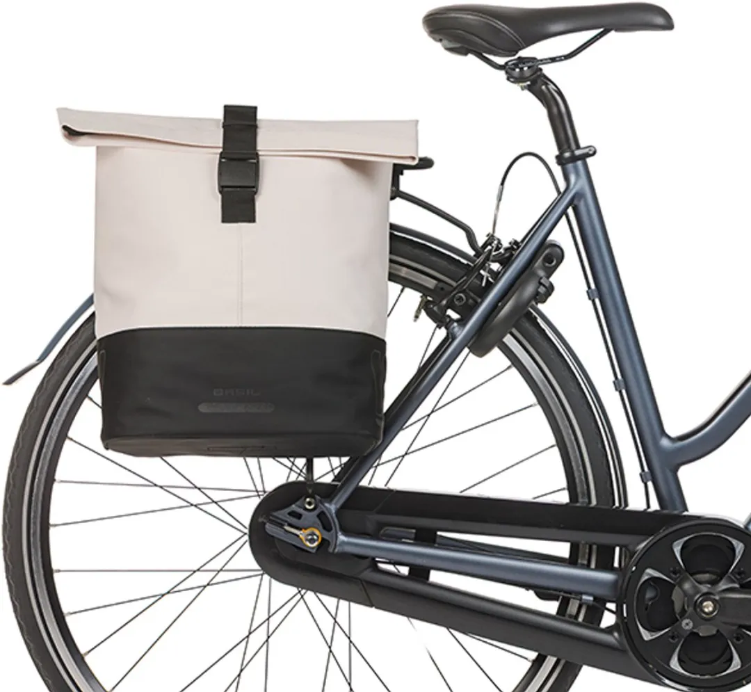 Basil Cove Dubbele Fietstas 32L - Wit/Zwart - afbeelding 6 van 6