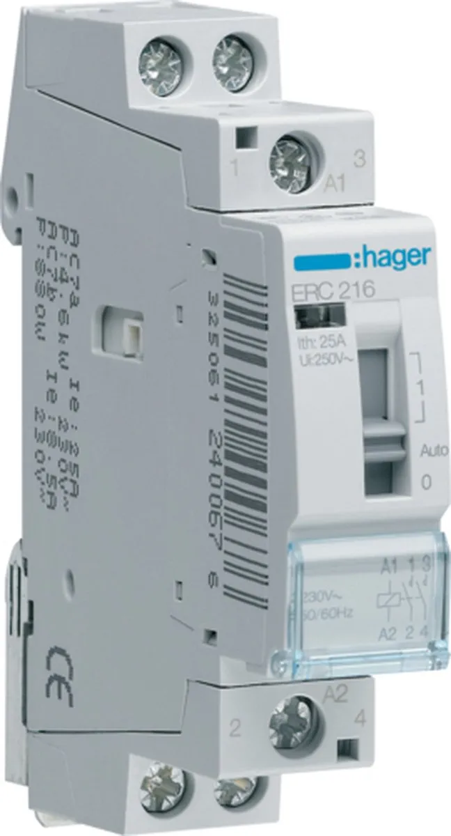 Hager ERC216 Schakelrelais 16A 230V