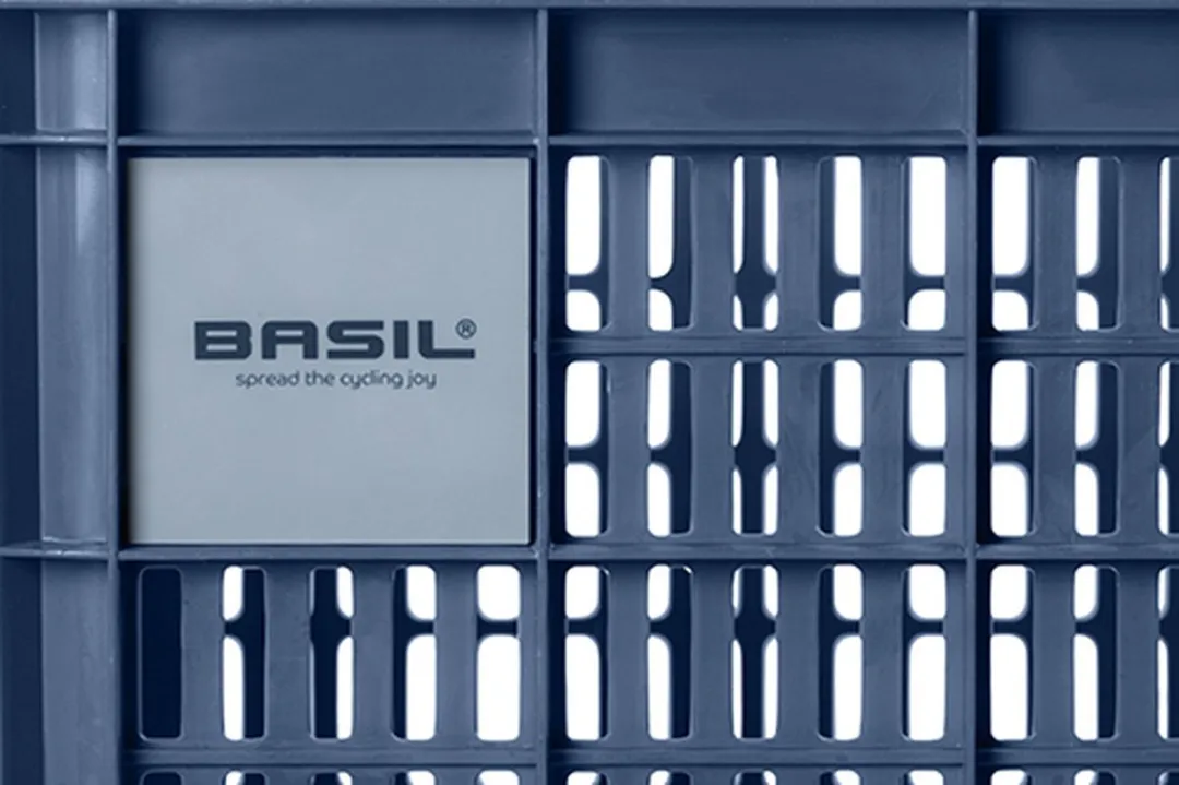 Basil Fietskrat L - Groot - 40 Liter - Blauw