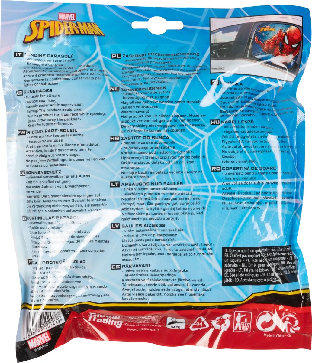 Marvel Spider-Man Pop-Up Zonneschermen - 2 Stuks - Rood