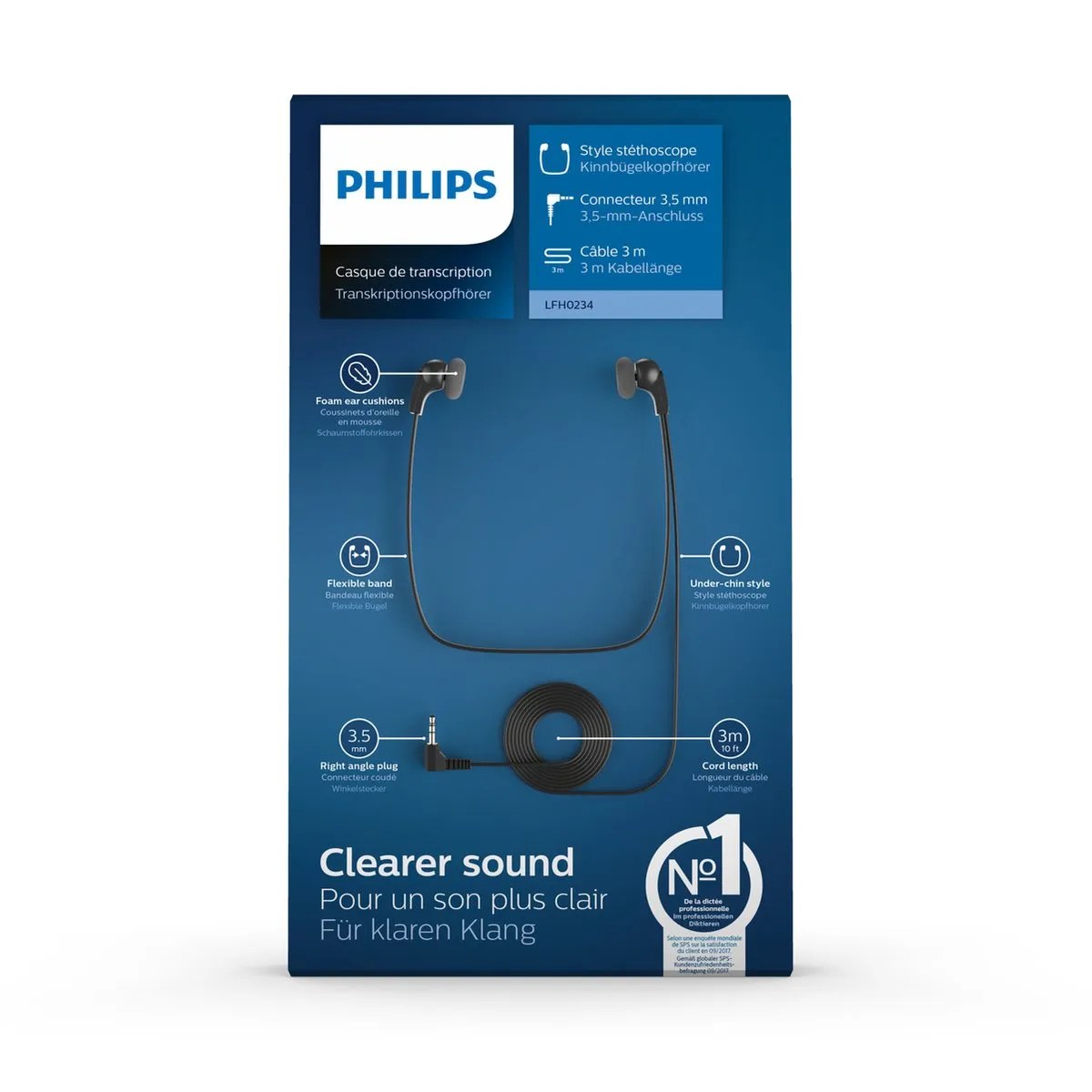 Philips LFH0234 Neckband Hoofdtelefoon - Zwart