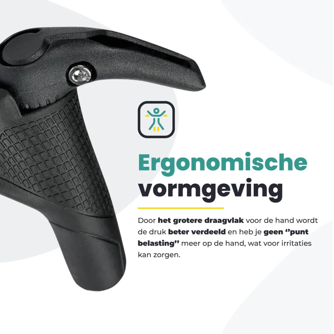 Voltano Ergonomische Handvatten met Bar Ends - Zwart