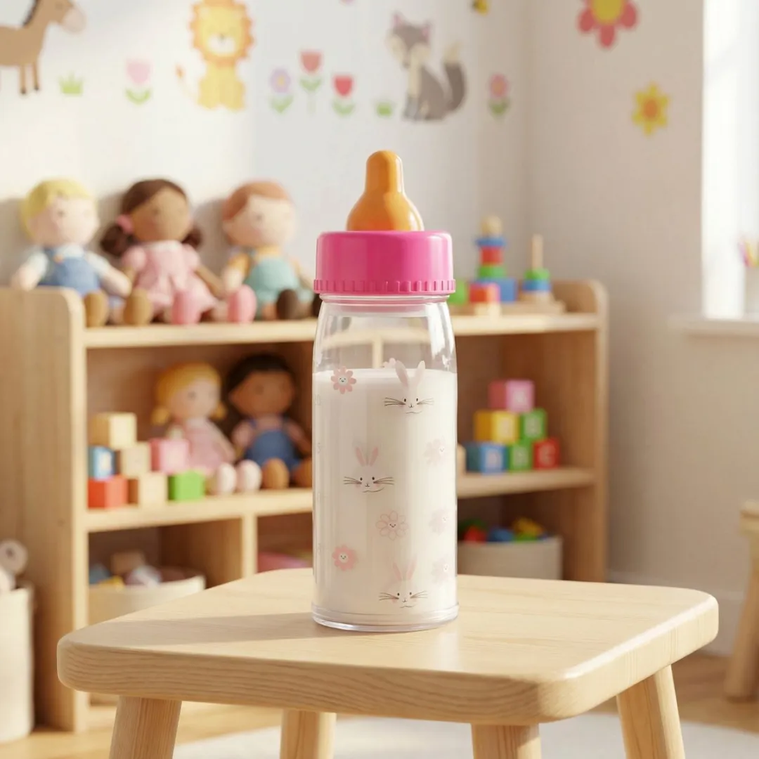 Eddy Toys Magic Drinking Bottle - 26088 - Magische Drinkfles voor Poppen - Magic Drinking Bottle met Verdwijneffect - Poppenaccessoire - 18m+ - Roze