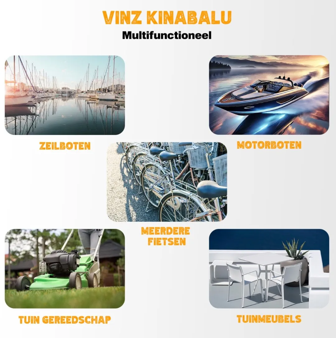 VINZ Kinabalu Kabelslot 15m - 12mm - Grijs
