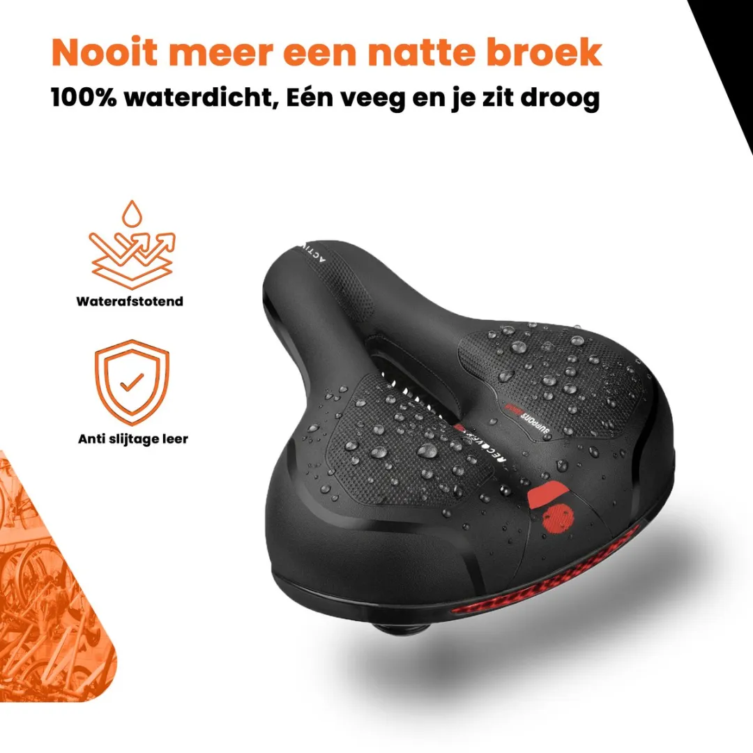 Fietszadel Unisex - Zadel - Stadszadel - Extra Comfortabel - Fietszadel Heren - Fietszadel Dames - Ventilerend - Unisex - Zwart