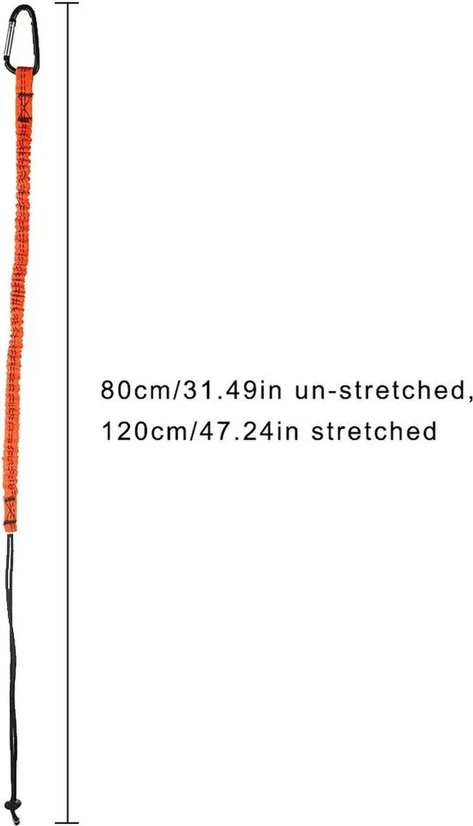 Silverline Vallijn met karabijnhaak 5kg - Oranje/Zwart