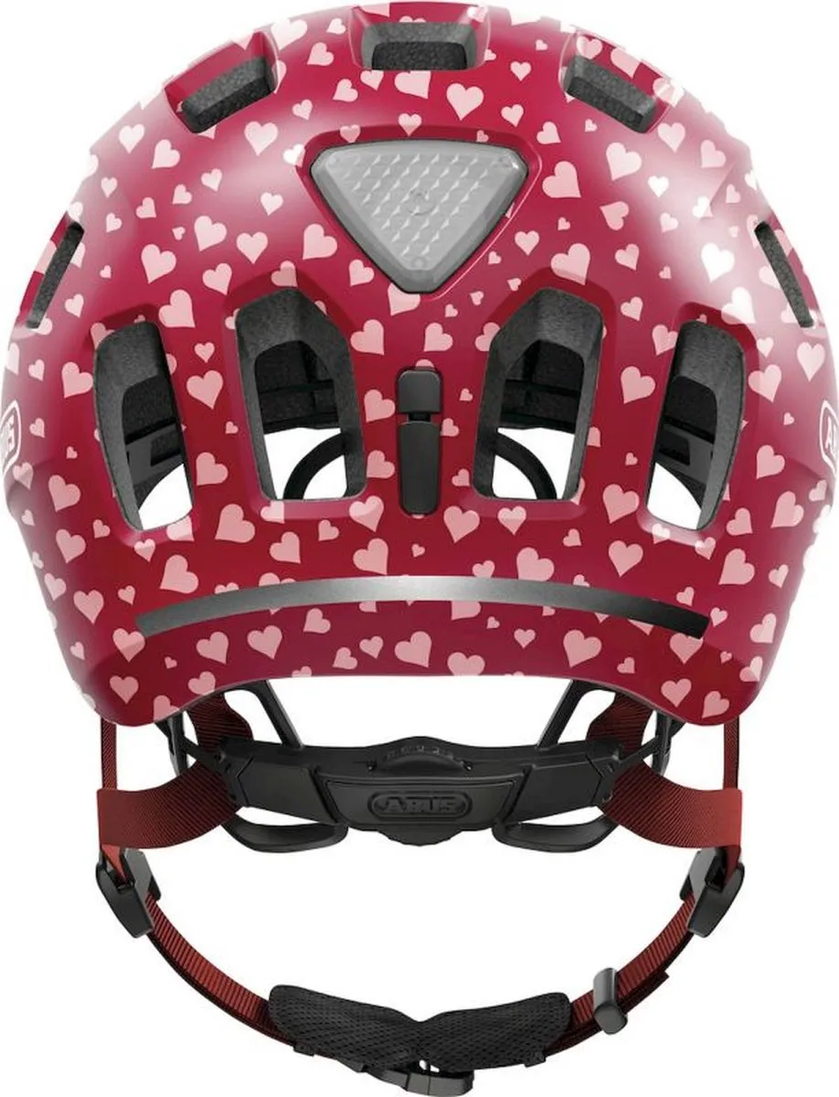 ABUS Youn-I 2.0 Fietshelm - M - Rood met hartjespatroon