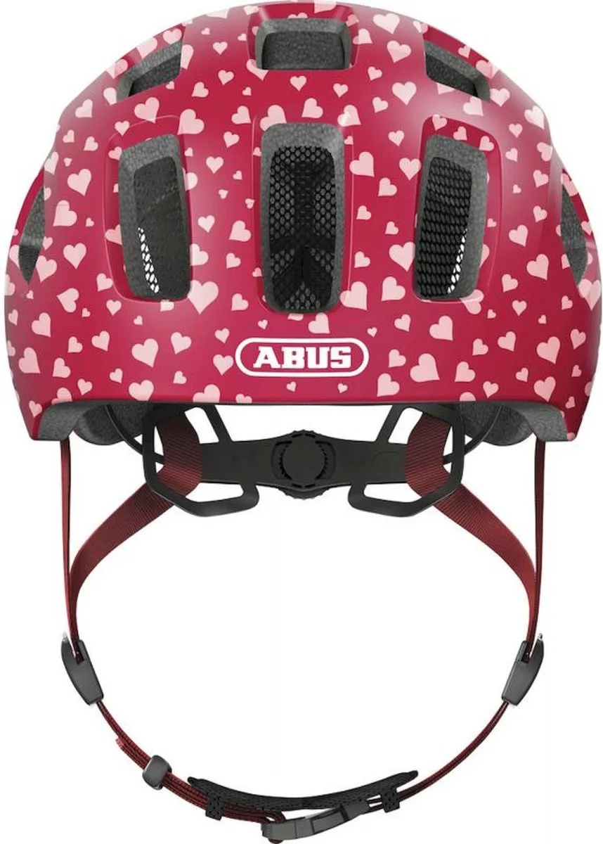 ABUS Youn-I 2.0 Fietshelm - M - Rood met hartjespatroon
