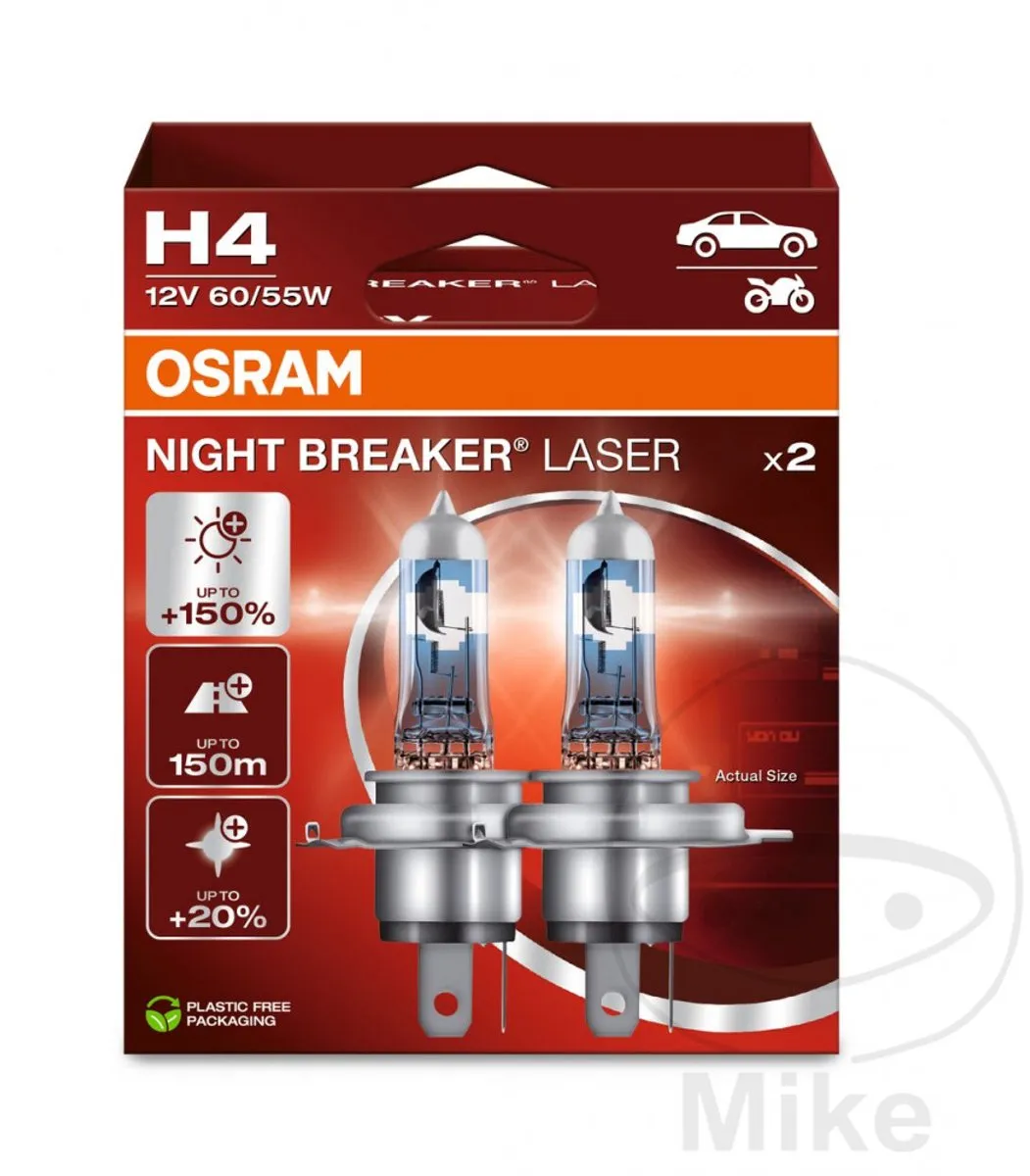 Osram Night Breaker Laser H4 Halogeen Autolampen