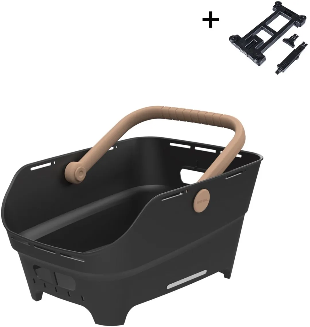 Basil Cento Neo Fietsmand Achter - 21L - MIK Adapterplaat - Zwart