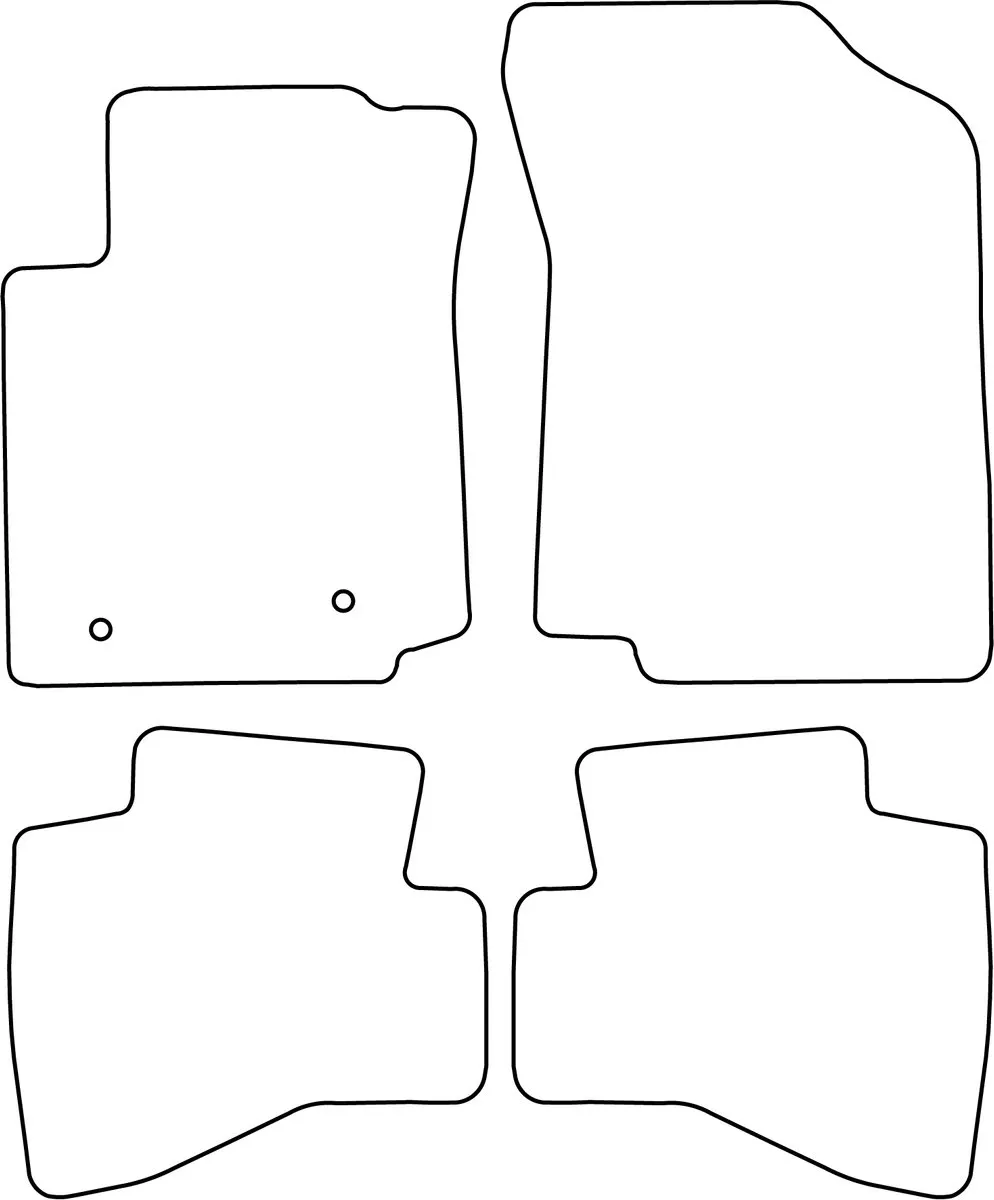 Toyota Aygo II Velours Vloermatten - 4 Stuks Zwart