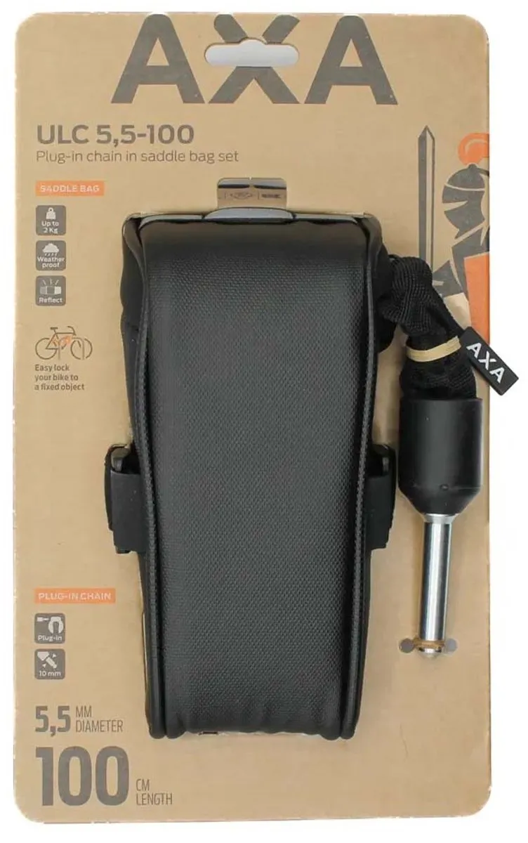 AXA ULC 100/5,5 Insteekketting 100cm - 5,5mm Gehard Staal - Zwart