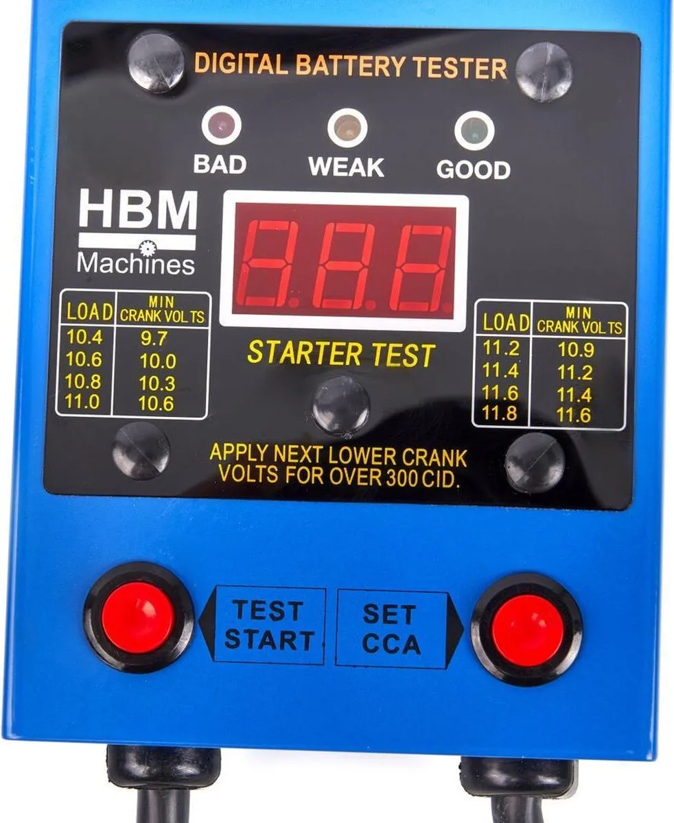 HBM machines 125 AMP Professionele Digitale Accu Tester - AGM - afbeelding 2 van 4