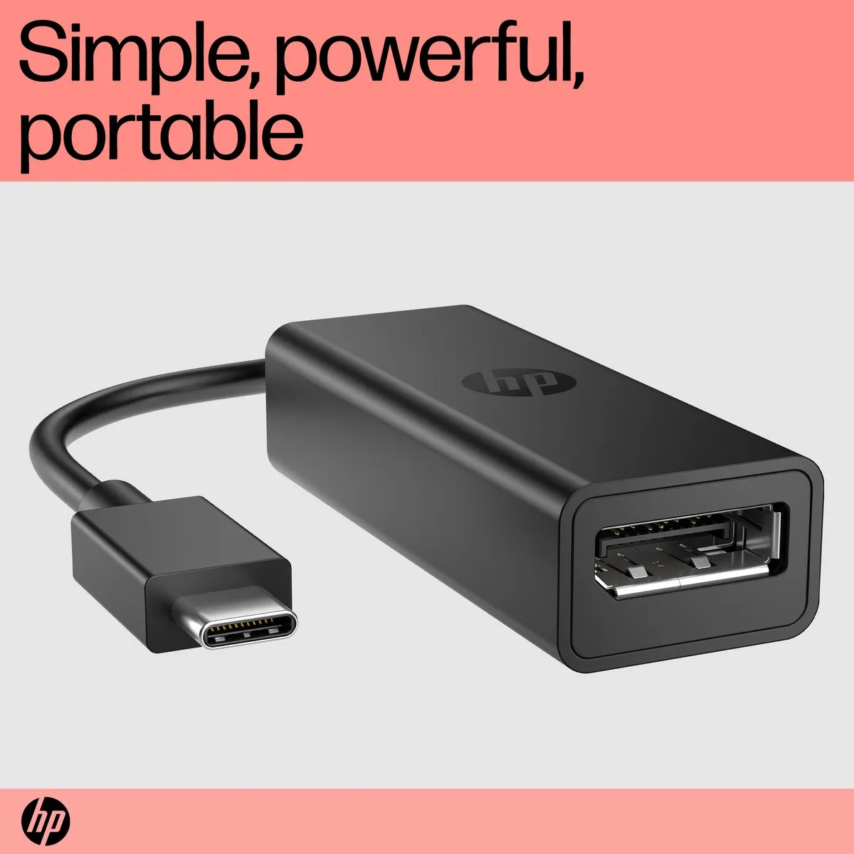 HP USB-C-naar-DisplayPort-adapter G2 - Zwart