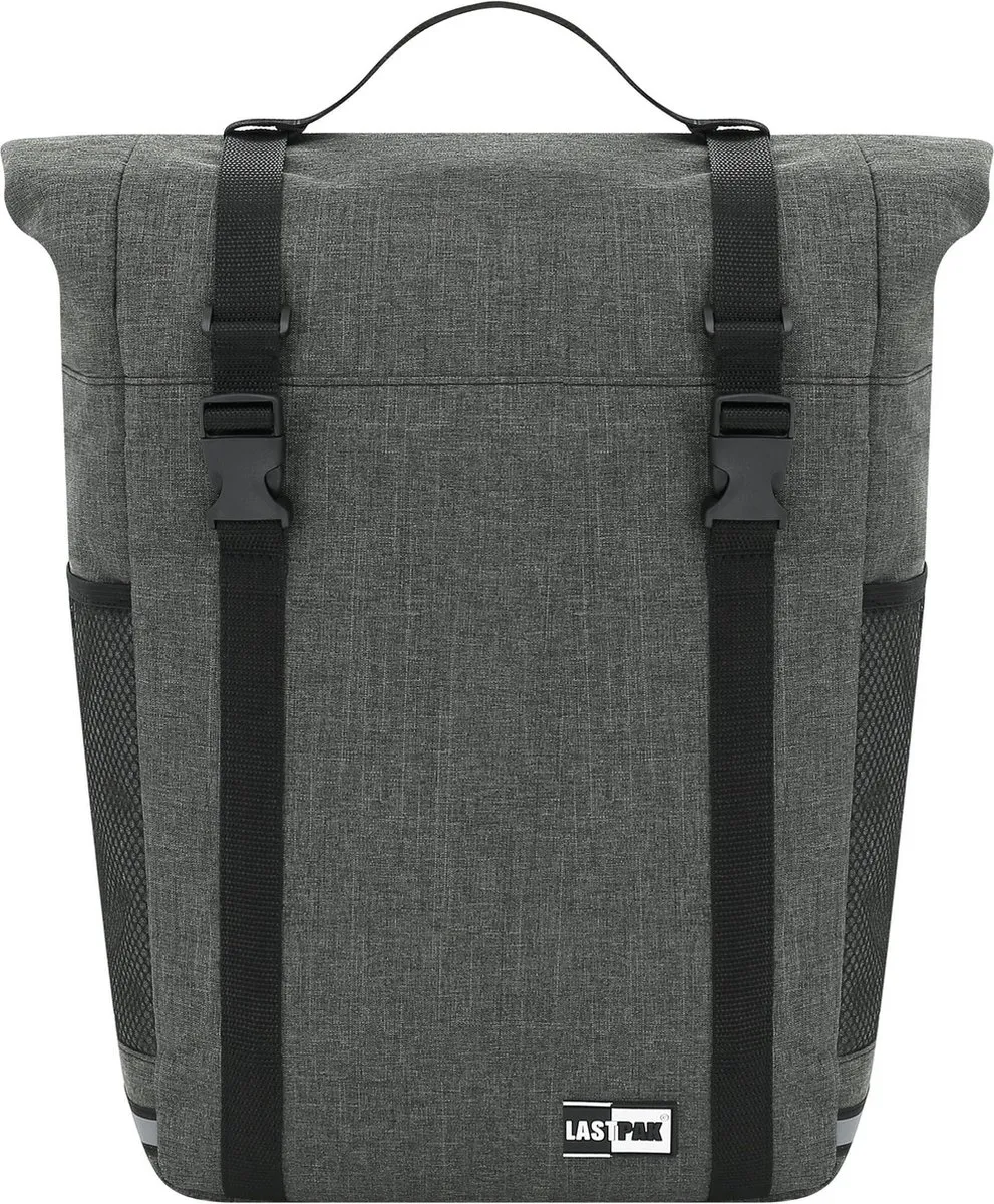 Lastpak enkele fietstas - donkergrijs - 15L - 34 X 36 X 15 cm - eenvoudig te bevestigen