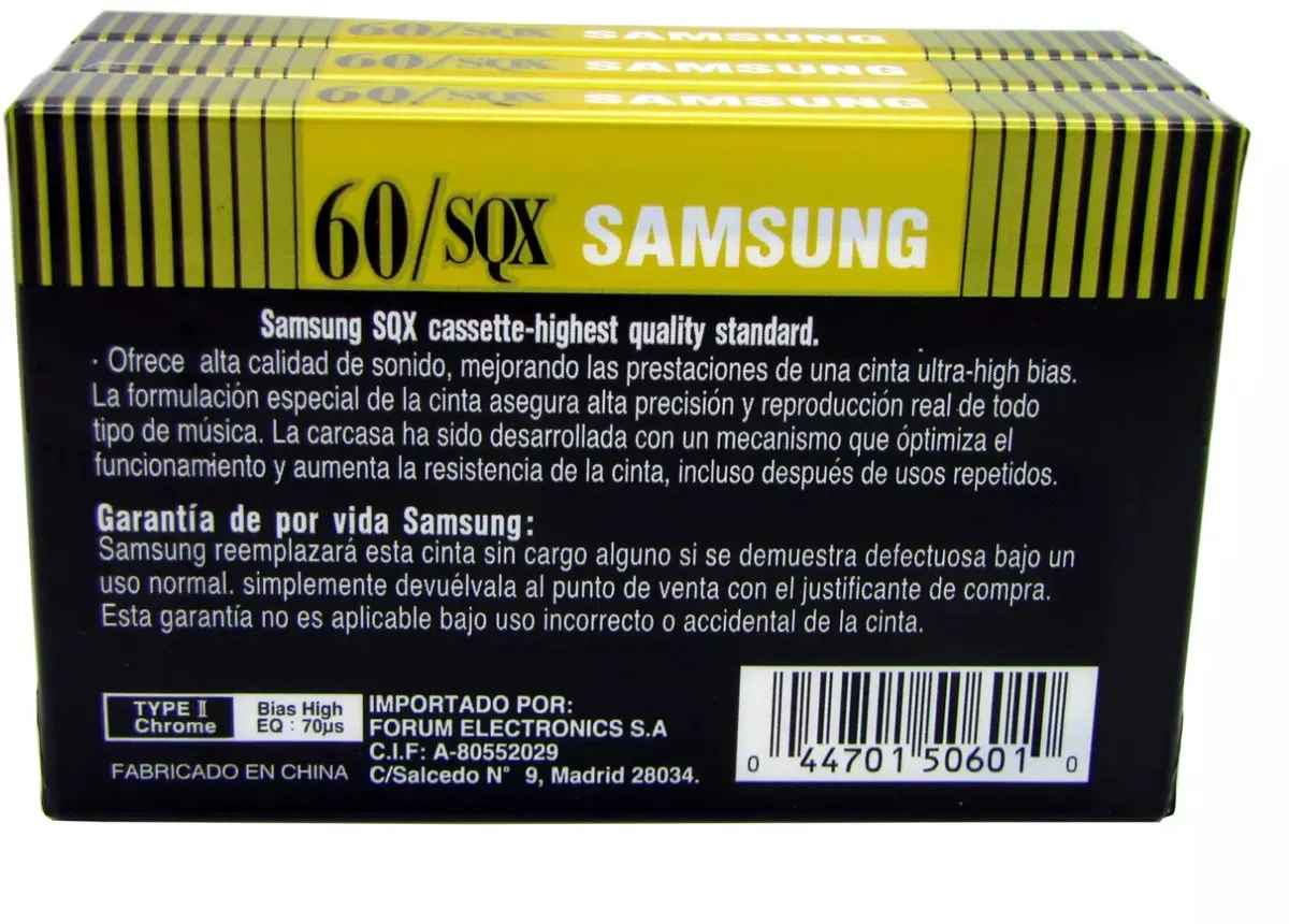 Samsung SQX60 Cassettebandje - Type 2 - Doorzichtig