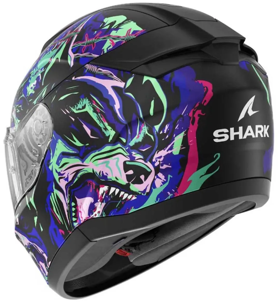 Shark Ridill 2 Raging Beast Helm - XL - Mat Zwart/Violet/Groen