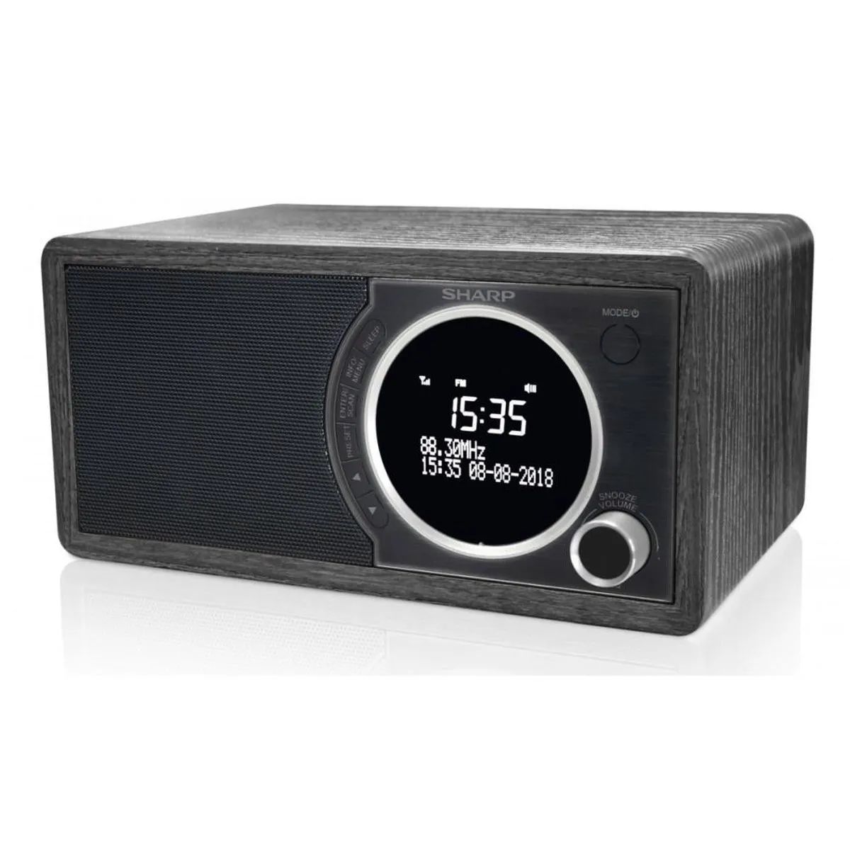 Sharp DR-450 Radioklok - 3W - Zwart