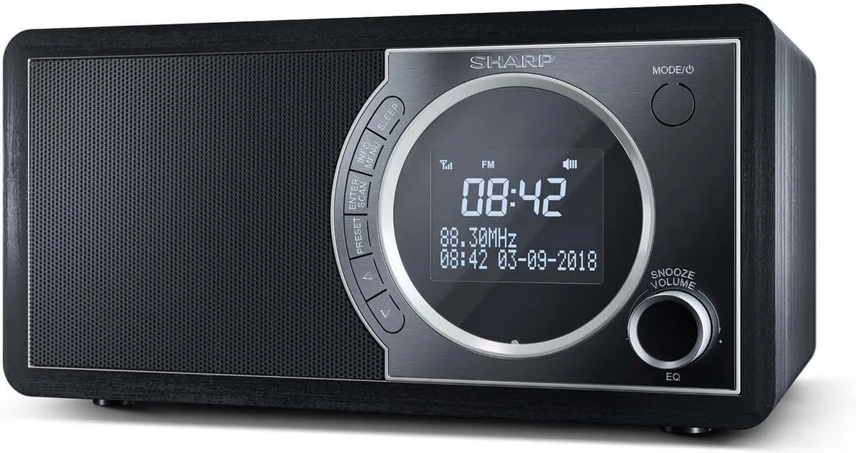 Sharp DR-450 Radioklok - 3W - Zwart