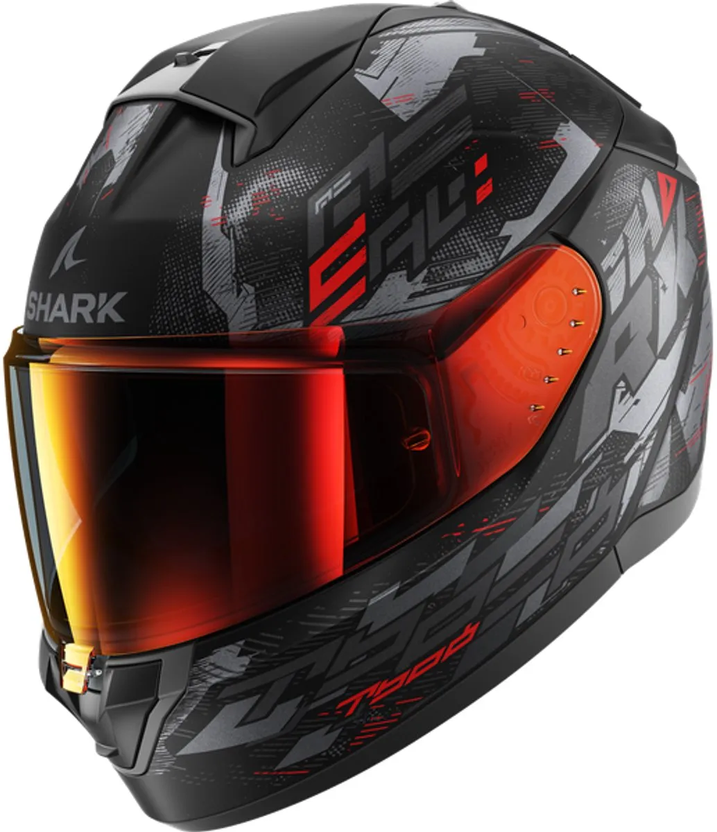 Shark Ridill 2 Molokai Mat Black Anthracite Red - Integraal Helm S