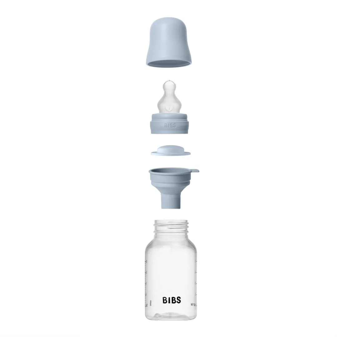 Bibs Fles - Slow Flow - 150 ml - Silicone - Baby Blue