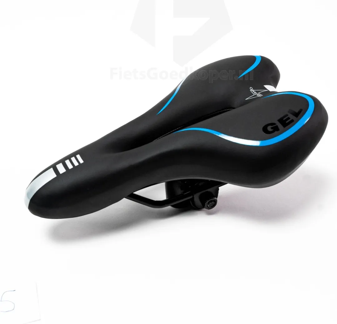 Voltano Trekking Fietszadel Gel - 45-155mm - Zwart/Blauw