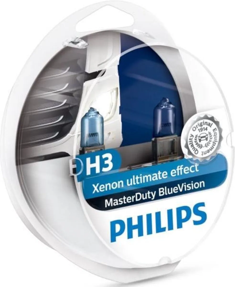 Philips Halogeenlamp MasterDuty Blue Vision H3 70W 24V - 2 Stuks - afbeelding 6 van 6