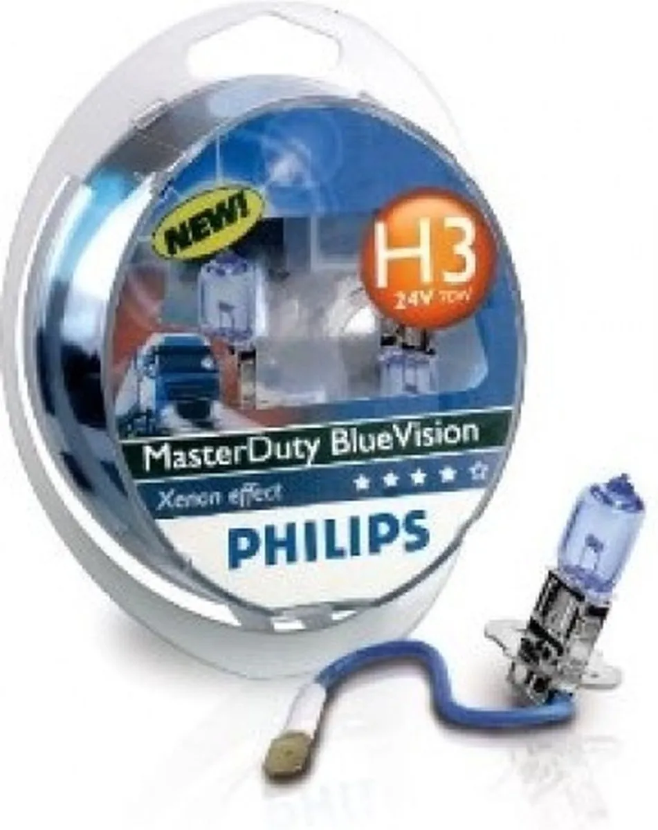 Philips Halogeenlamp MasterDuty Blue Vision H3 70W 24V