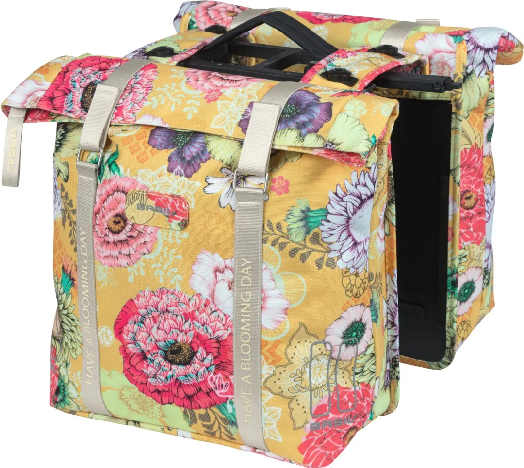 Basil Bloom Field Dubbele Fietstas MIK 28-35L - Geel