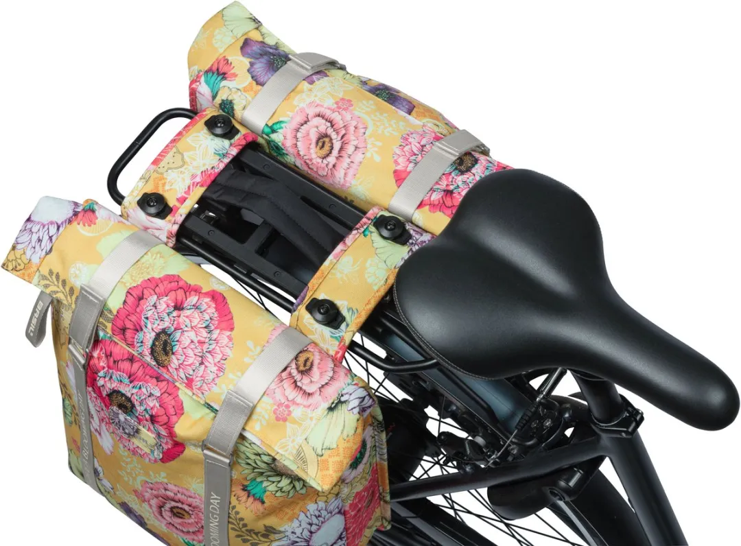 Basil Bloom Field Dubbele Fietstas MIK 28-35L - Geel - afbeelding 6 van 6