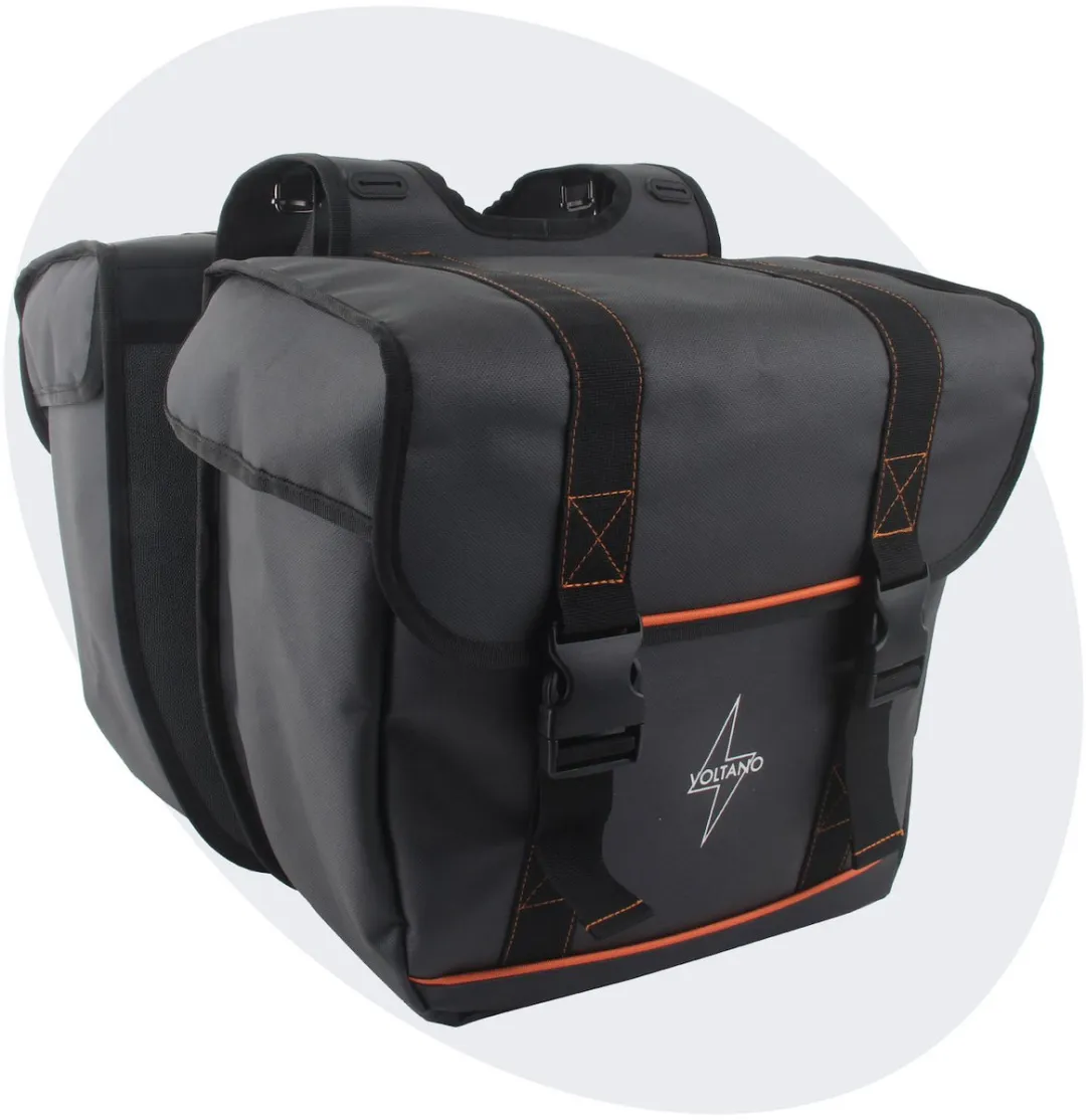 Voltano Dubbele Fietstas Premium Afgeschuind 44L