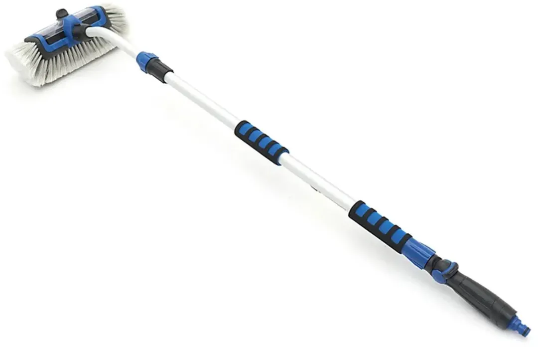 HBM Machines Auto Schoonmaakset - 3-delig - Telescopische borstel - Zwart/Wit/Blauw
