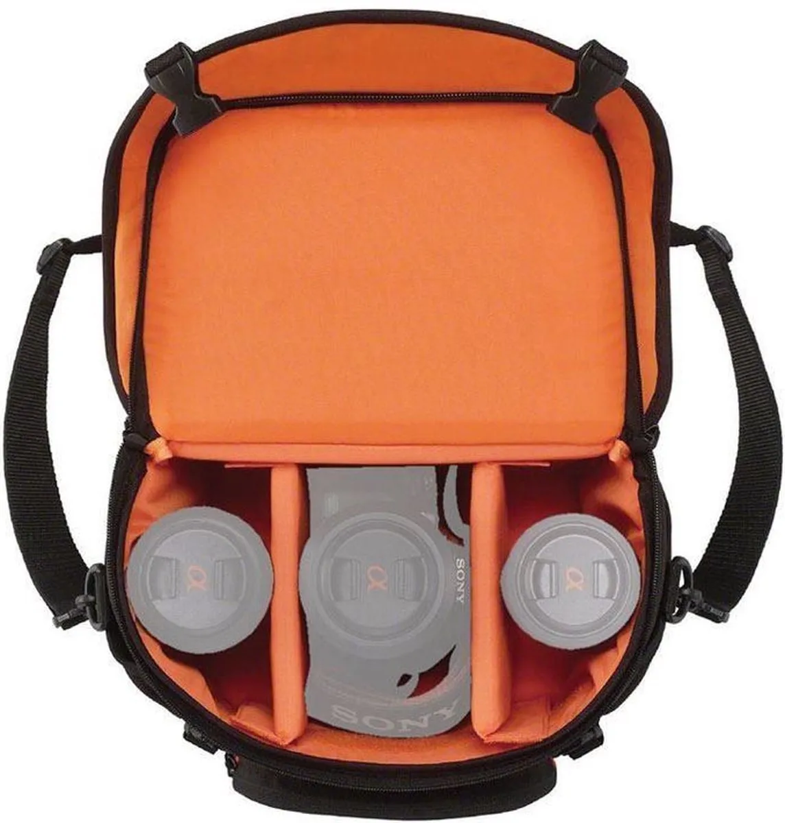 Sony LCS-SC8 Schoudertas voor Systeemcamera - 2 Lenzen - Zwart