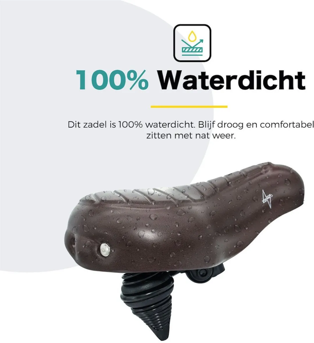 Voltano Drifter Wave 2.0 Fietszadel - Donkerbruin