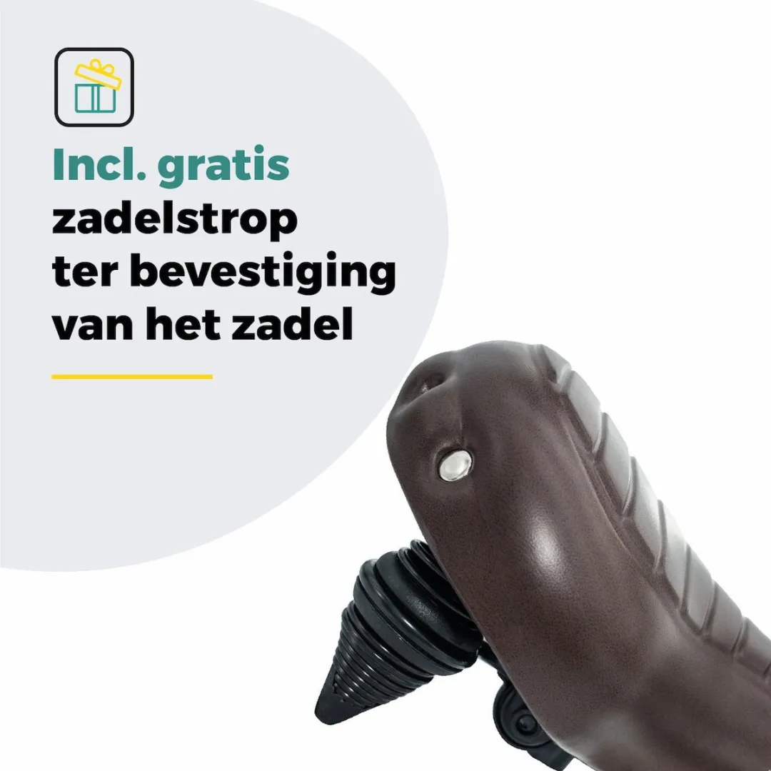 Voltano Drifter Wave 2.0 Fietszadel - Donkerbruin